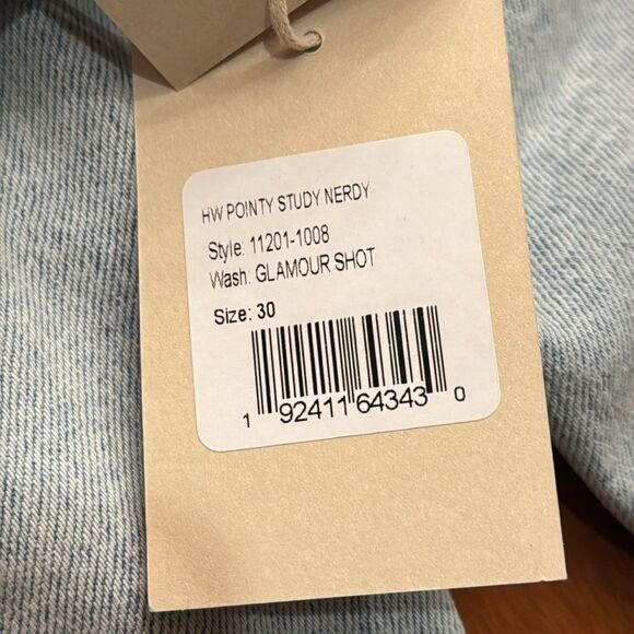 NWT MOTHER Women's High Waisted Pointy Study Nerdy Scatch Jeans size 30 - Picture 10 of 15